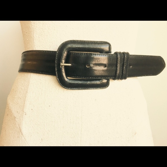 LINDA ALLARD ELLEN TRACY S BELT BUFFALO CALF 1.5” - Picture 4 of 5